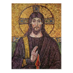 Jesus Christ with Holy Spirit Flame Mosaic Post Card