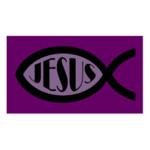JESUS Christian Fish Symbol Tract Card / Business Cards