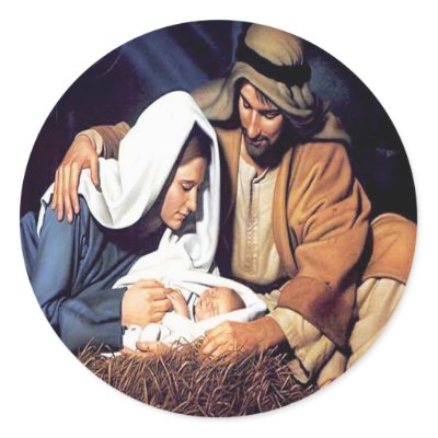 Jesus Christmas Sticker