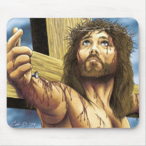 Jesus Crucified mousepads