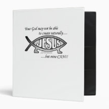 Jesus & Darwin Fish Binder