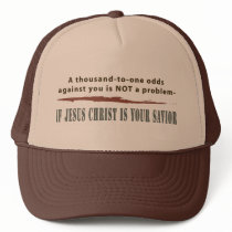 Jesus defies the odds against you. hats by callmerae Jesus defies the odds against you. hats