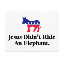 Jesus Didn't Ride An Elephant Postcard by InsideOut_Tees Jesus Didn't Ride An Elephant Postcard