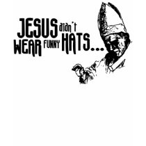 Jesus Didn't Wear Funny Hats (White) T-Shirt by TheosClothing Jesus Didn't Wear Funny Hats (White) T-Shirt