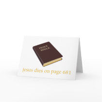 Jesus dies on page 681 cards by CarbonClothing Jesus dies on page 681 cards