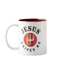 Jesus Drives Me mug by UpstreamDesigns Jesus Drives Me mug