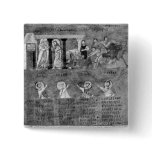 Jesus driving the merchants from the Temple buttons