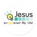 Jesus Enlightened My Life Sticker stickers