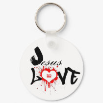 JeSUS equals love Keychain by DAZELEWGRAPHIX JeSUS equals love Keychain