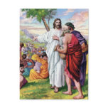 Jesus Feeding Many Hungry People Post Card