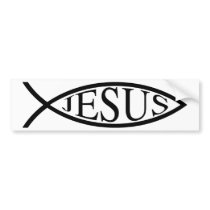 Jesus Fish bumper stickers by ChristianBumper Jesus Fish bumper stickers