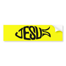 Jesus Fish Bumper Sticker bumper stickers