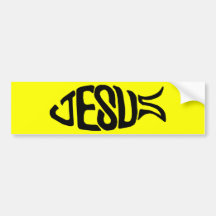 Jesus Fish Bumper Sticker