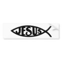 Jesus Fish (Bumper Sticker  Black) bumper stickers