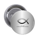Jesus Fish Christian Ichthys Custom Scripture buttons