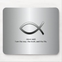 Jesus Fish Christian Ichthys Custom Scripture Mousepads