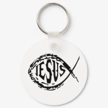 JESUS FISH DESIGN keychains