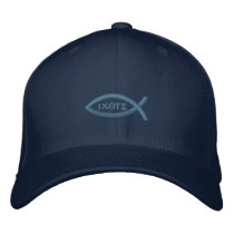 Jesus Fish embroidered hats