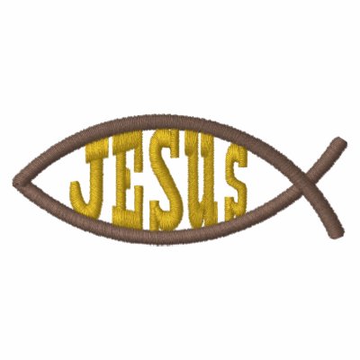 Jesus Fish Embroidered Shirt Jesus Fish Embroidered Shirt
