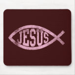 Jesus Fish Ichthys Christian Catholic Mousepas Mousepads