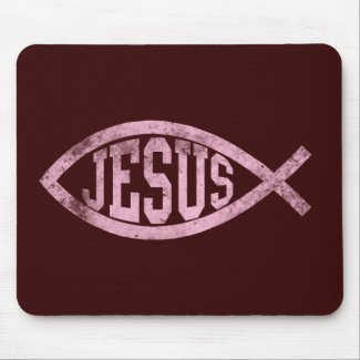 Jesus Fish Ichthys Christian Catholic T-shirts mousepad