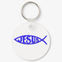 Jesus Fish (Keychain Blue)