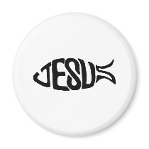 Jesus Fish Refrigerator Magnets