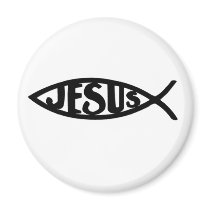 Jesus Fish (Magnet Black)