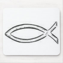 Jesus Fish mousepads