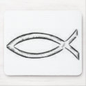 Jesus Fish mousepads