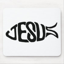 Jesus Fish mousepads by littlechapel Jesus Fish mousepads