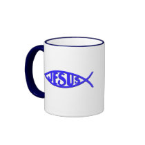 Jesus Fish (Mug Blue)