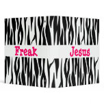 Jesus Freak Zebra Striped Binder
