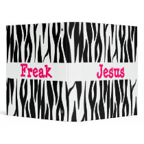 Jesus Freak Zebra Striped Binder