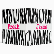 Jesus Freak Zebra Striped Binder
