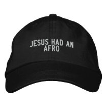 jesus had an afro embroidered hats by funnycustomtshirts jesus had an afro embroidered hats