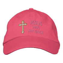 Jesus Has My Back embroidered hats by Embroidery4U Jesus Has My Back embroidered hats