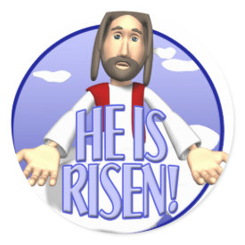 jesus he is risen sticker