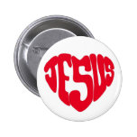 Jesus heart pinback buttons