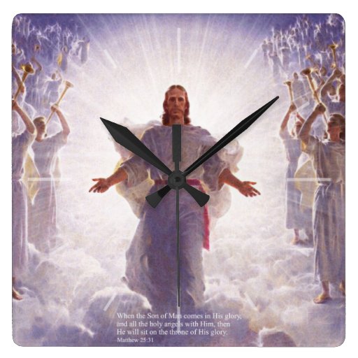 Jesus & his Angels 1 Wall Clock Zazzle