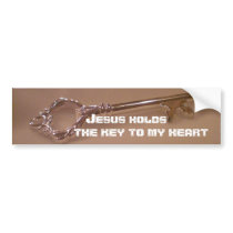 Jesus holds the key to my heart bumper stickers
