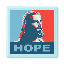 Jesus Hope Magnet Square