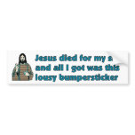 Jesus Humor Bumper Sticker