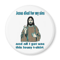 Jesus Humor magnets by godless_heathen Jesus Humor magnets