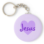 Jesus in Purple Key Chain