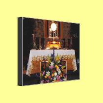 Jesus in The Blessed Sacrament Wrapped Canvas canvas prints