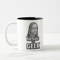 geek, jesus, cool, funny, humor, memes, nerd, glasses, fun, design, unique, humorous, mug, Krus med brugerdefineret grafisk design