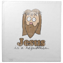 Jesus is a republican Faded.png Napkin