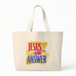 Jesus is Answer Canvas Bags
