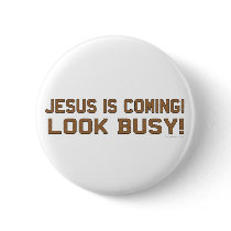 Jesus is Coming Button